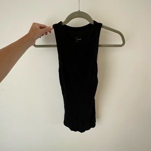 Black high neck tank top